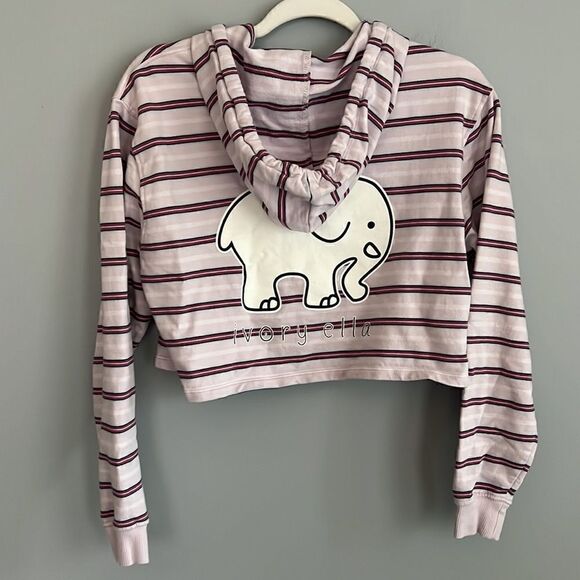 Ivory Ella Women’s Small cropped sweatshirt CUTE hoodie - Picture 6 of 7